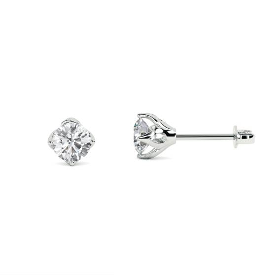 Ohrstecker mit rundem Diamanten