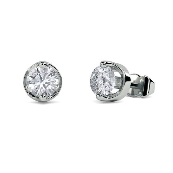 Klassische runde Diamantohrringe mit 0,25 ct