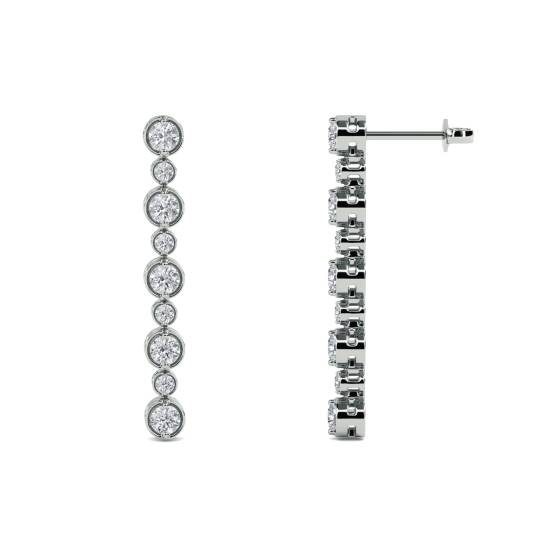 Elegante runde Diamant-Tropfenohrringe mit 0,50 ct VVS/E-F