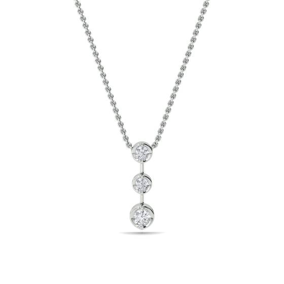 Eleganter Anhänger mit drei runden Diamanten