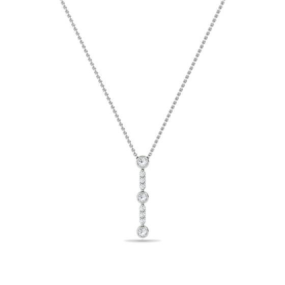 Eleganter Anhänger mit drei runden Diamanten