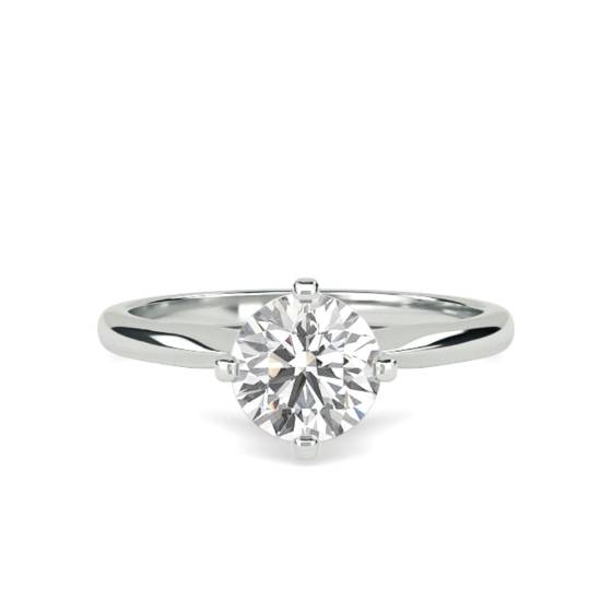 Verlobungsring mit rundem, natürlichem Diamanten (1,00 ct, I1/J)