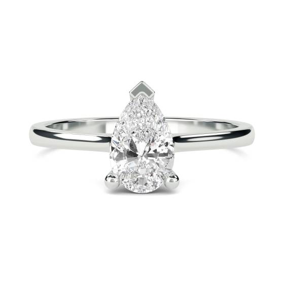 Stilvoller Verlobungsring mit 0,25 ct birnenförmigem Diamanten