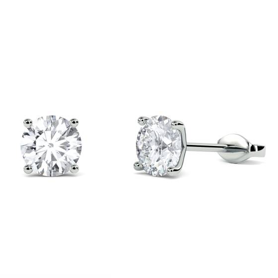 Elegante Ohrringe mit runden Diamanten