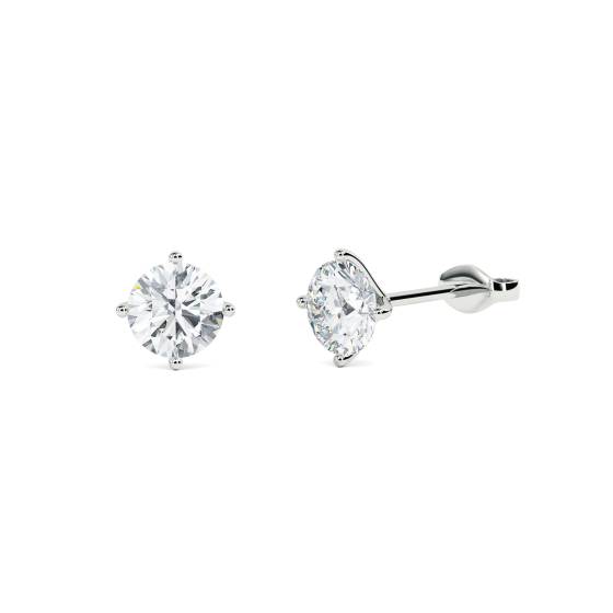 Ohrringe mit rundem Diamanten