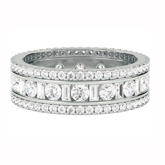 3 Row Diamond Full Eternity and Dress Ring