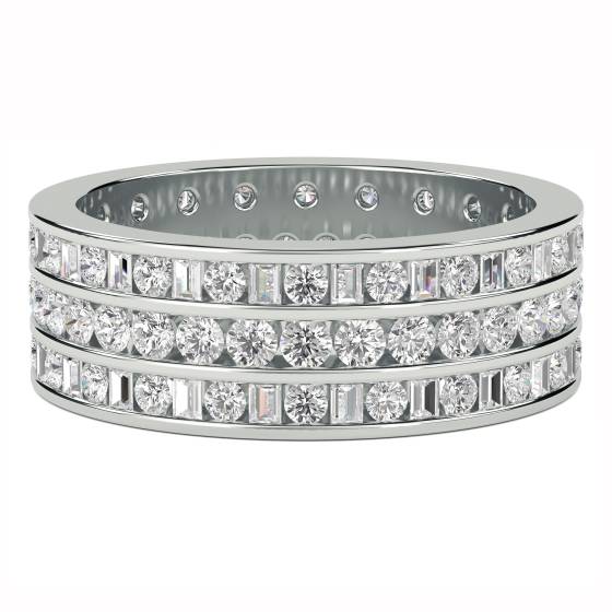 Triple Row Diamond Full Eternity and Dress Ring
