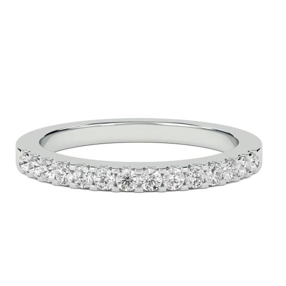 Eleganter runder Diamant-Ewigkeitsring mit 0,15 ct und 2 mm Durchmesser