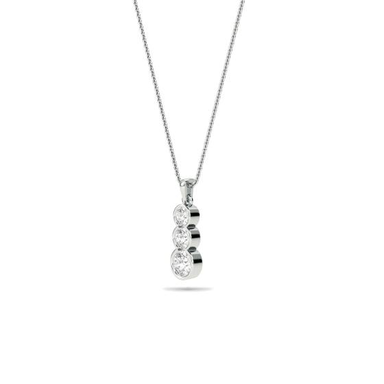 Eleganter Anhänger mit drei runden Diamanten