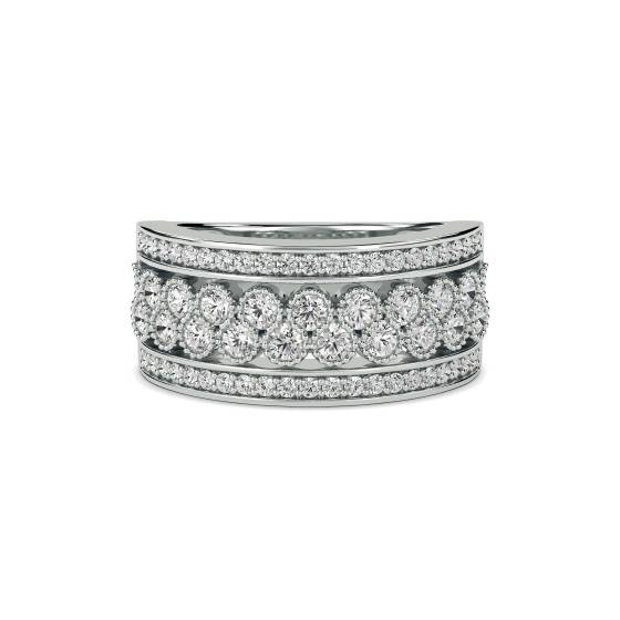 1,00 ct VS/F Runder Naturdiamant Designerring