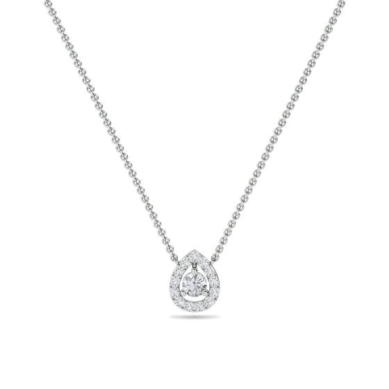 0,30 ct Cluster-Runddiamant-Designeranhänger