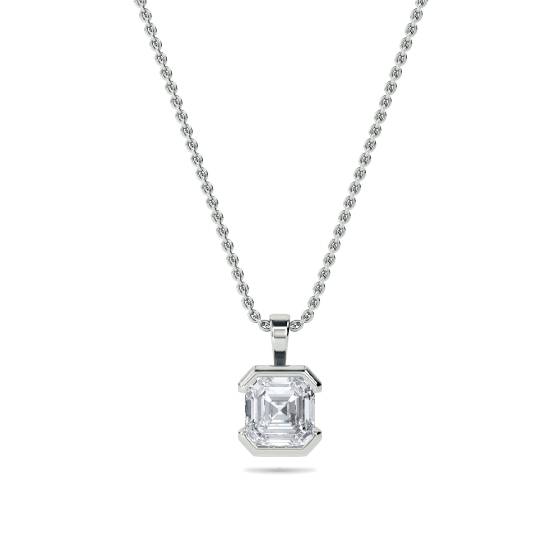 Asscher-Diamant-Solitär-Anhänger