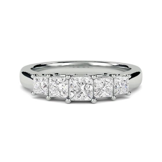 Einzigartiger Prinzess-Diamant-Ewigkeitsring