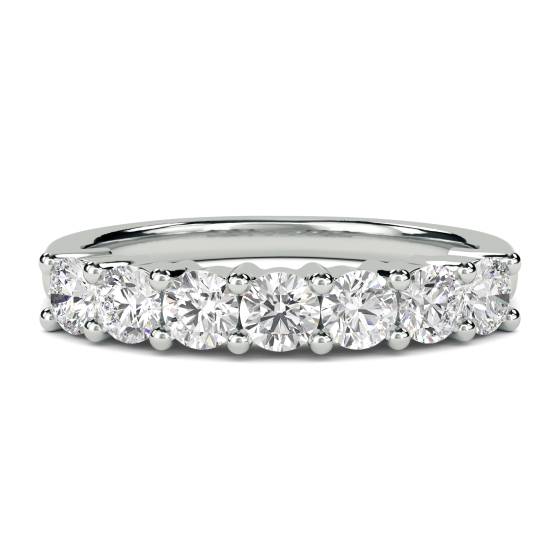 Halb-Ewigkeitsring mit 7 runden Diamanten (0,25 Karat, SI/G-H)