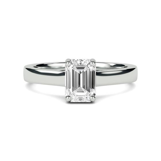 Einzigartiger Crossover-Verlobungsring mit Smaragd und Diamanten