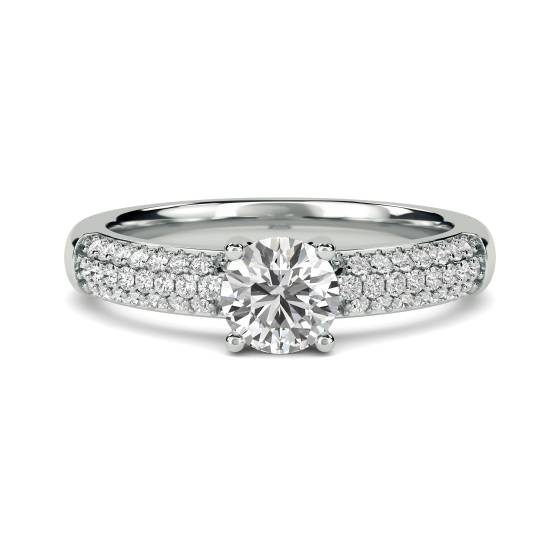 Einzigartiger Vintage-Ring mit rundem Diamanten