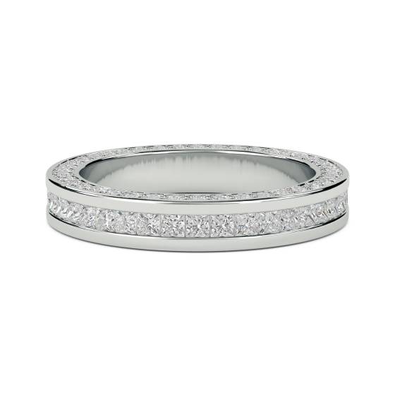 Prinzess- und Runddiamant-Ewigkeitsring