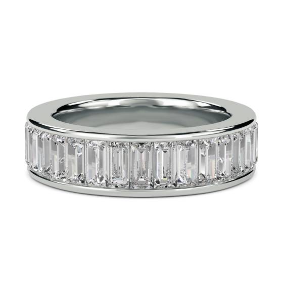 Eleganter Baguette-Diamant-Ewigkeitsring