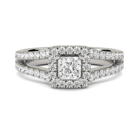 Diamantbesetzter Schulterring mit passendem Band
