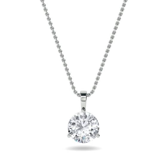 Eleganter Soitaire-Anhänger mit rundem Diamanten