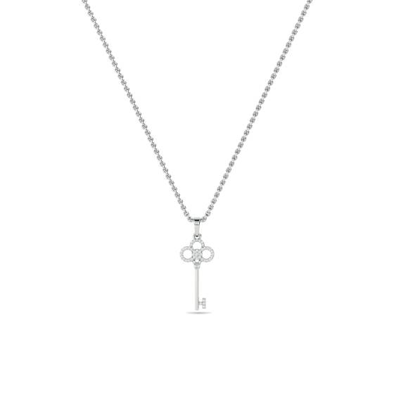 Schlüsselanhänger mit Pavé-Fassung und Diamanten