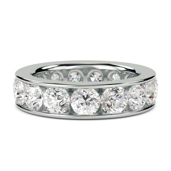 Kanalgefasster 5,5 mm runder Eternity-Diamantring
