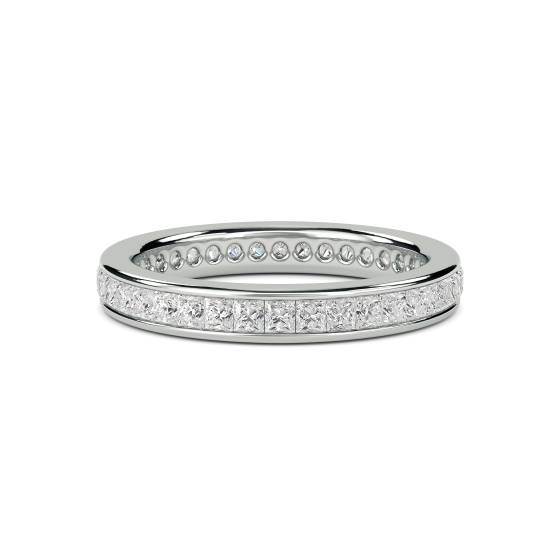 1,00 ct VS/E-F Prinzessschliff-Naturdiamant-Ewigkeitsring