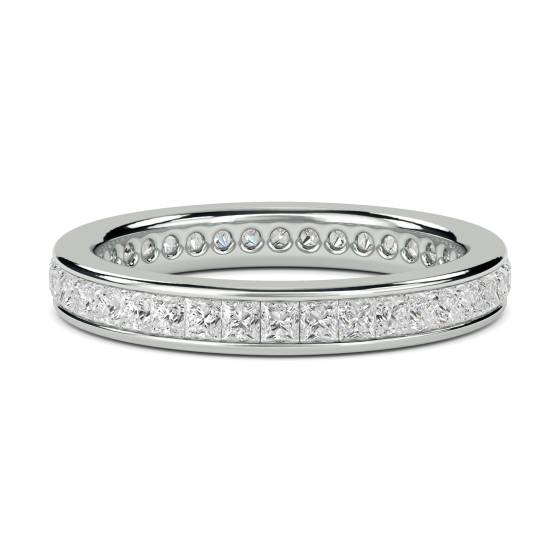 1,00 ct VS/E-F Prinzessschliff-Naturdiamant-Ewigkeitsring