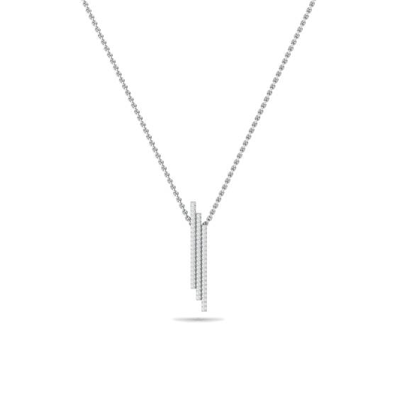 Eleganter Anhänger mit rundem Diamantcluster