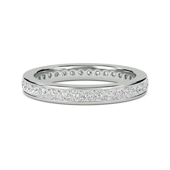 Kanalgefasster Prinzessinnen-Eternity-Diamantring