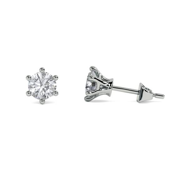 Traditionelle runde Diamantohrstecker mit 0,10 ct