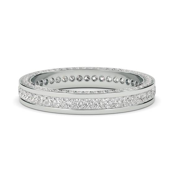3 Sided Princess Diamond Full Eternity Ring
