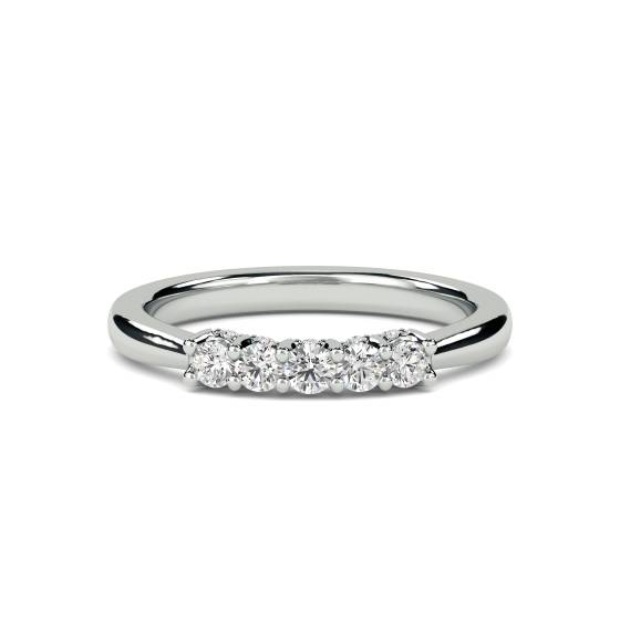 Eleganter runder Naturdiamant-Ewigkeitsring mit 0,25 ct VS/E-F