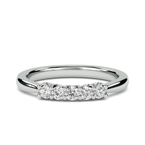 Eleganter runder Naturdiamant-Ewigkeitsring mit 0,25 ct VS/E-F