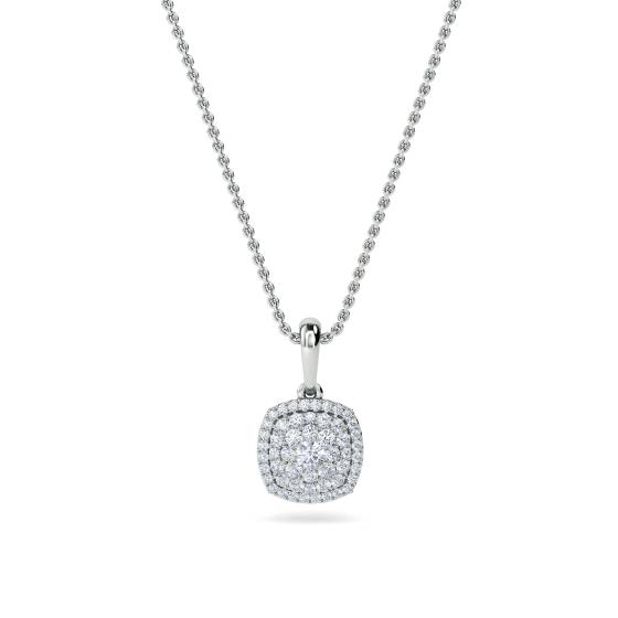 Anhänger mit rundem Diamantcluster