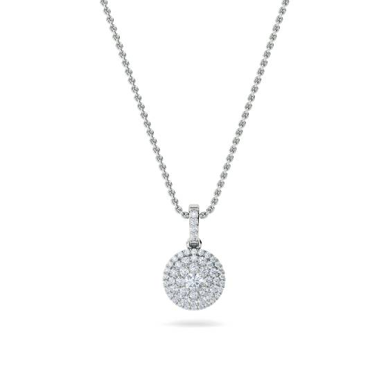 Anhänger mit rundem Diamantcluster