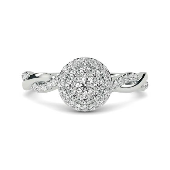 Runder Diamantcluster-Ring