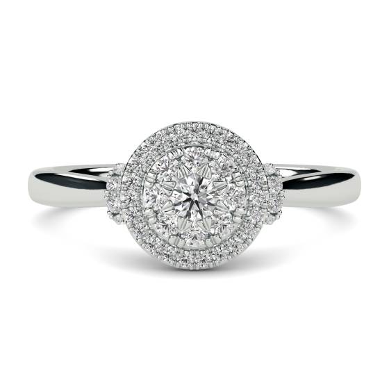 Runder Diamantcluster-Ring