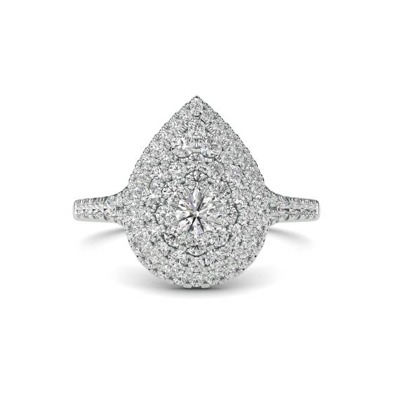 Runder Diamantcluster-Ring