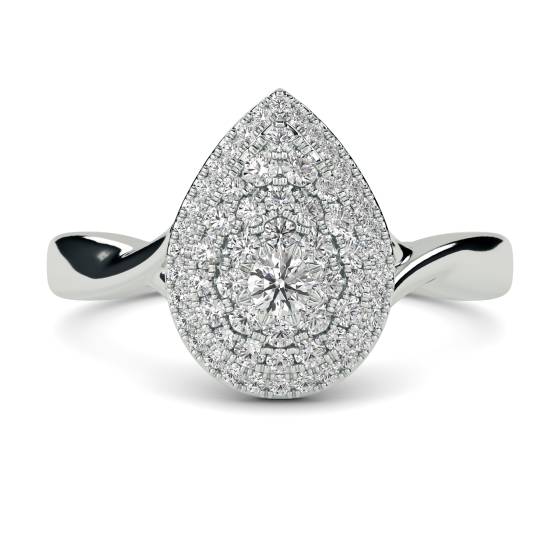 Runder Diamantcluster-Ring