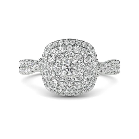 Runder Diamantcluster-Ring