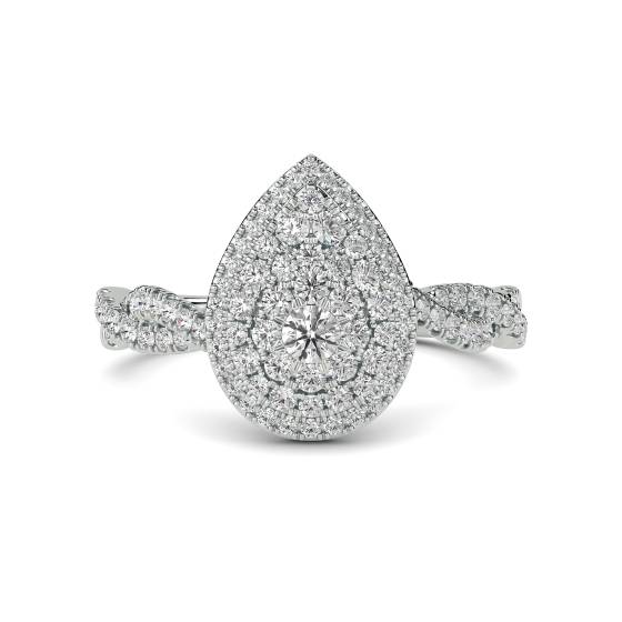 Runder Diamantcluster-Ring