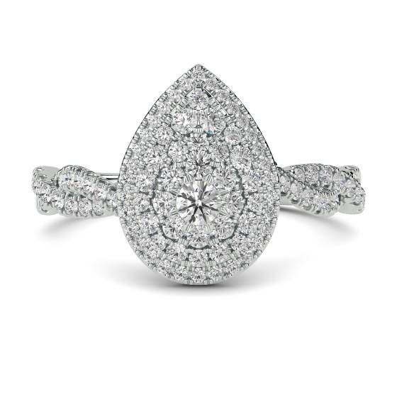 Runder Diamantcluster-Ring