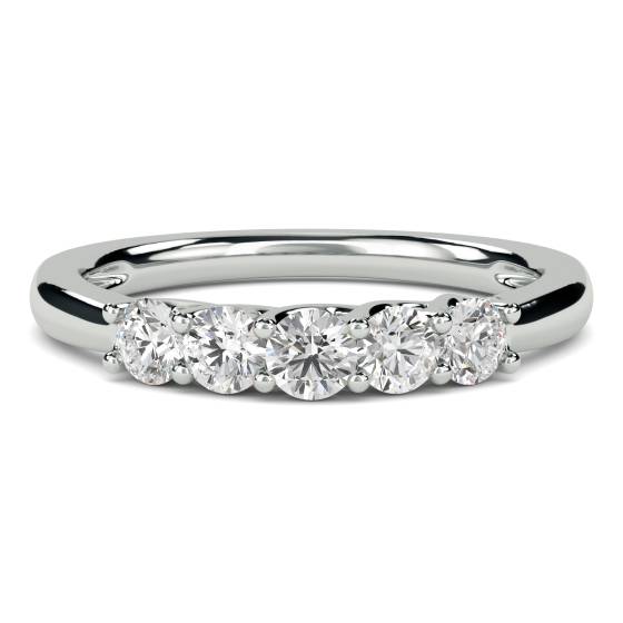 0,50 ct VS/E-F Runder Naturdiamant-Ewigkeitsring