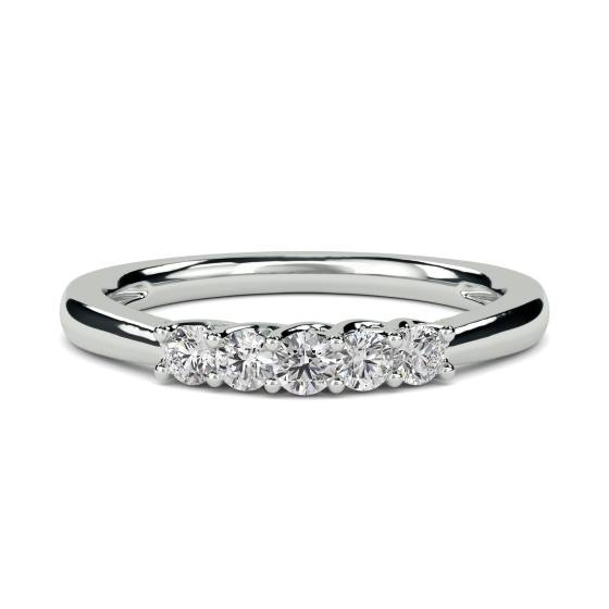 0,25 ct VS/E-F Runder Naturdiamant-Ewigkeitsring