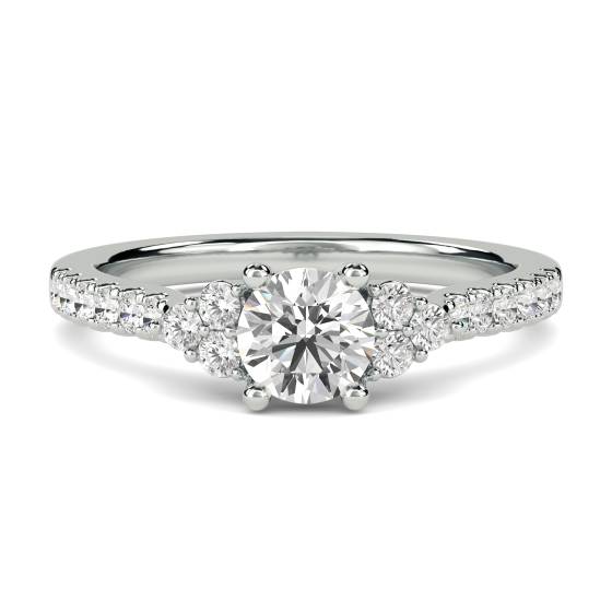 0,80 ct SI/H Runder Diamantclusterring