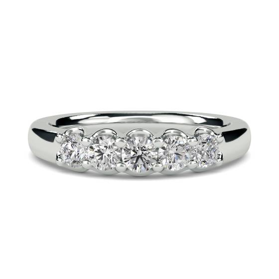 0,50 ct VS/E-F Runder Naturdiamant-Ewigkeitsring