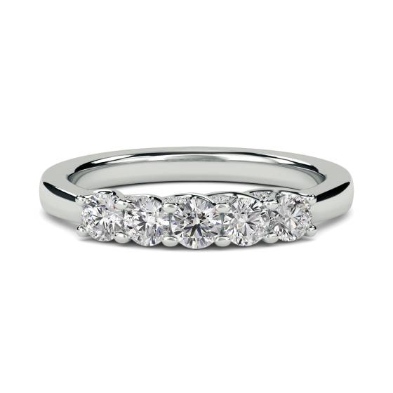 0,50 ct VS/E-F Runder Naturdiamant-Ewigkeitsring