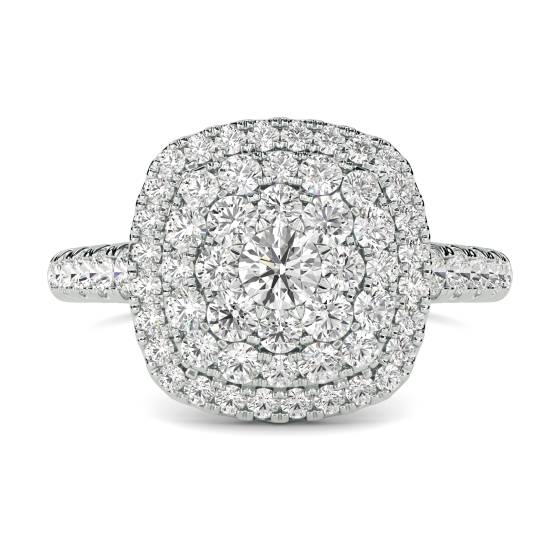 Runder Diamantcluster-Ring
