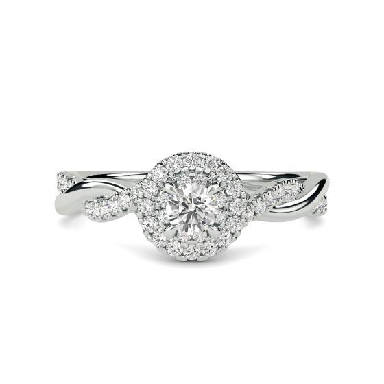 Runder Diamantcluster-Ring